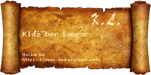 Kléber Laura névjegykártya