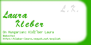 laura kleber business card